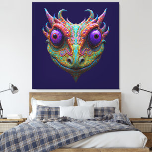 Mystisk Padda/Gecko/Groda Canvastryck