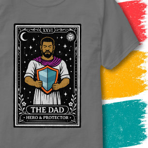 Mystisk Pappa Fader Förmyndare Sköld Tarotkort Sti T Shirt