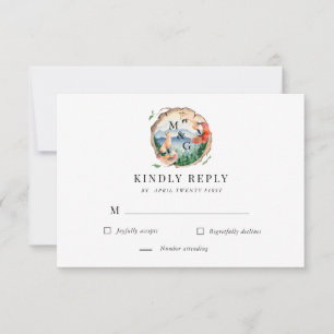 mystisk räv rustik RSVP-svarskort OSA Kort