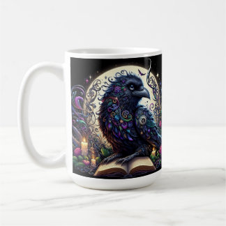 Mystisk Raven Fantasyvärld Kaffemugg