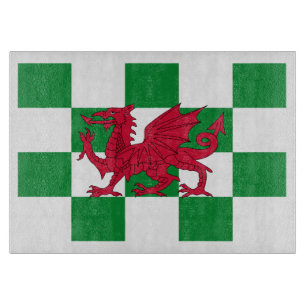 Mystisk röd keltisk drakefana för Wales