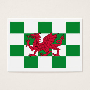 Mystisk röd keltisk drakflagga för Wales Visitkort