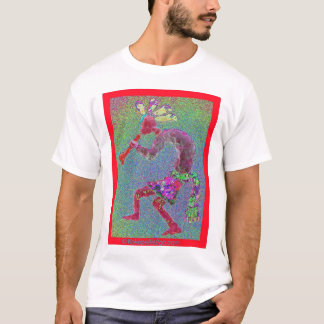MYSTISK RÖD RÖD GRÄNS FÖR KOKOPELLI T SHIRT