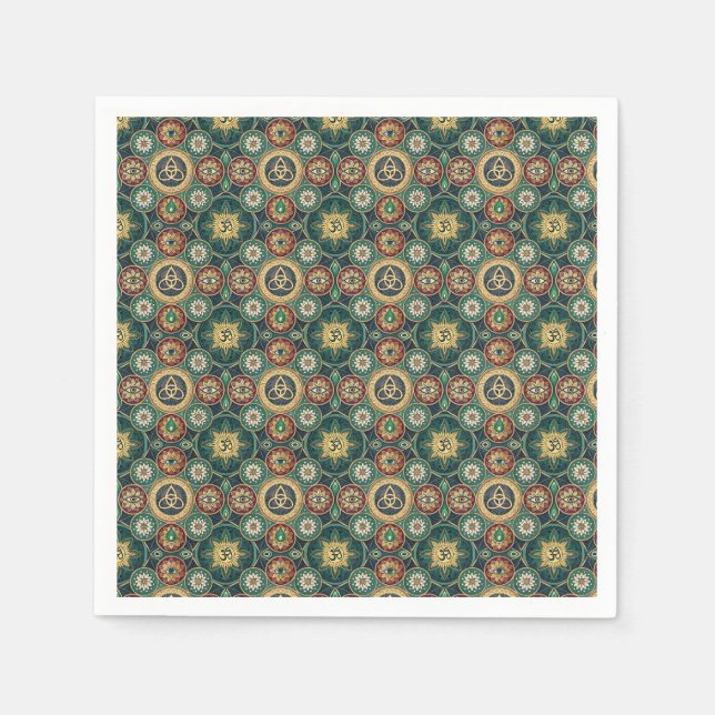 Mystisk Sakral Design - Andligt Mandala Mönster Pappersservett (Framsidan)