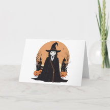 Mystisk Salem Svart Katt med Pumpor