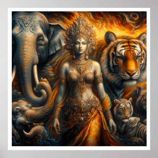 Mystisk scen i andlig poster (Framsidan)