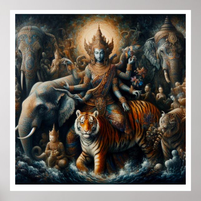 Mystisk scen i andlig poster (Framsidan)