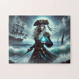 Mystisk Siren Sjöpirat Fantasy Ocean Äventyrs Kons Pussel