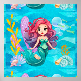 Mystisk sirendesign poster