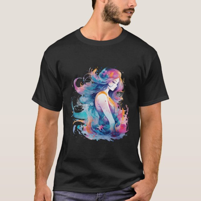 Mystisk Sjöjungfru Abstrakter under vatten T Shirt (Framsida)