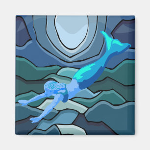 Mystisk Sjöjungfru Magnet