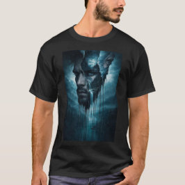 Mystisk skog inomhus – Surrealistisk manlig porträ T Shirt