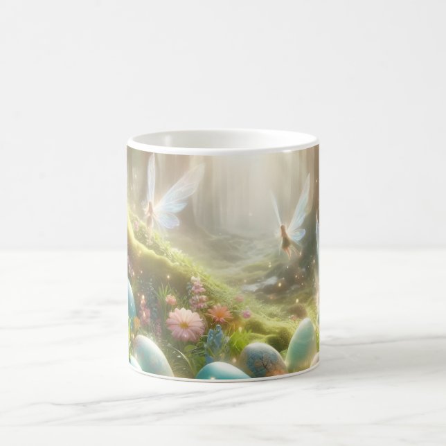 Mystisk Skogs Fågel Magisk Vår Ägg Kaffemugg (Center)