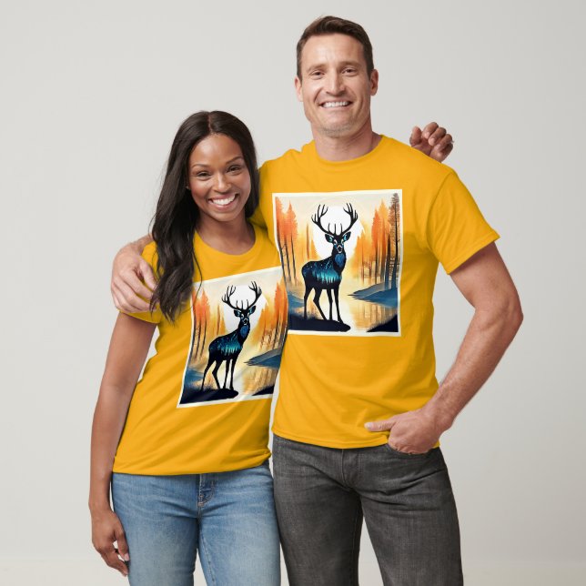 Mystisk Skogs Hjort T Shirt (Unisex)