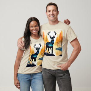Mystisk Skogs Hjort T Shirt