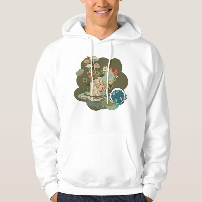 Mystisk Skogsande & Kosmiska Tårars Spegel Dröm Hoodie (Framsida)