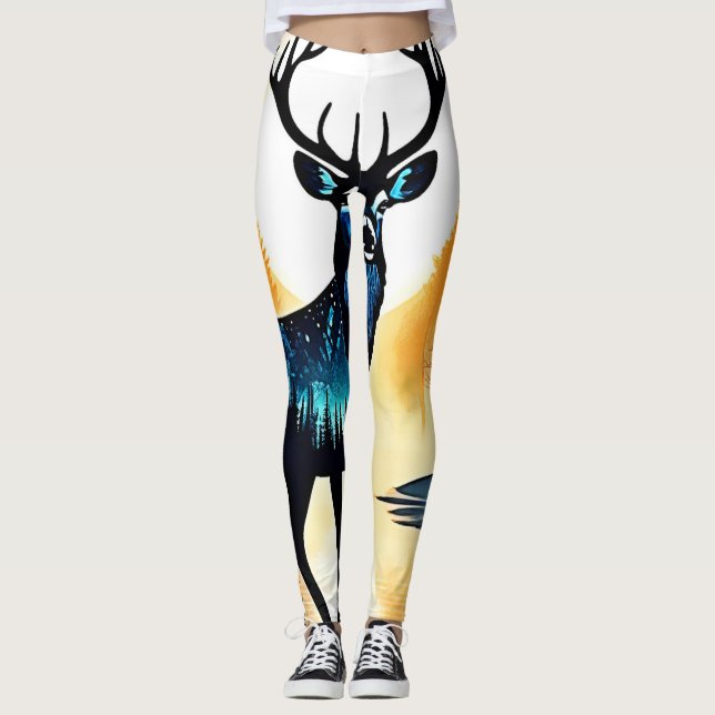 Mystisk skogshjort leggings (Framsida)