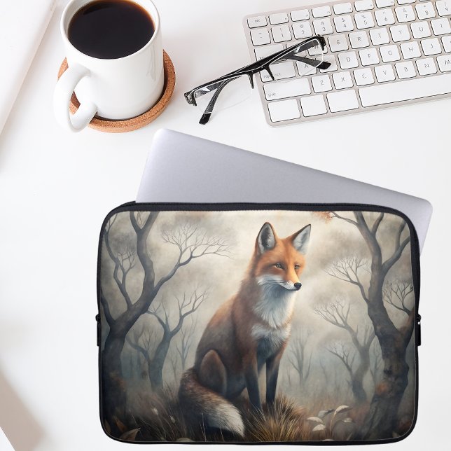 Mystisk Skogsräv Laptop Fodral (Skapare uppladdad)