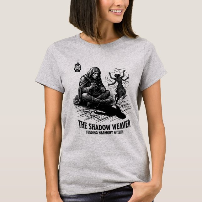 Mystisk Skuggvävare Mörk Fantasy T Shirt (Framsida)
