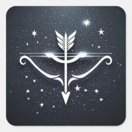 Mystisk Skytten Zodiak-symbol Fyrkantigt Klistermärke
