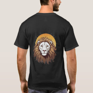 Mystisk solär Lion Halo Grafisk T-Shirt
