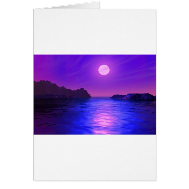 Mystisk solnedgång hälsningskort (Framsidan)