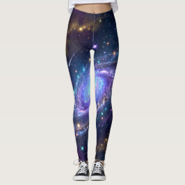 Mystisk Spiralgalax Rymdkonst Leggings
