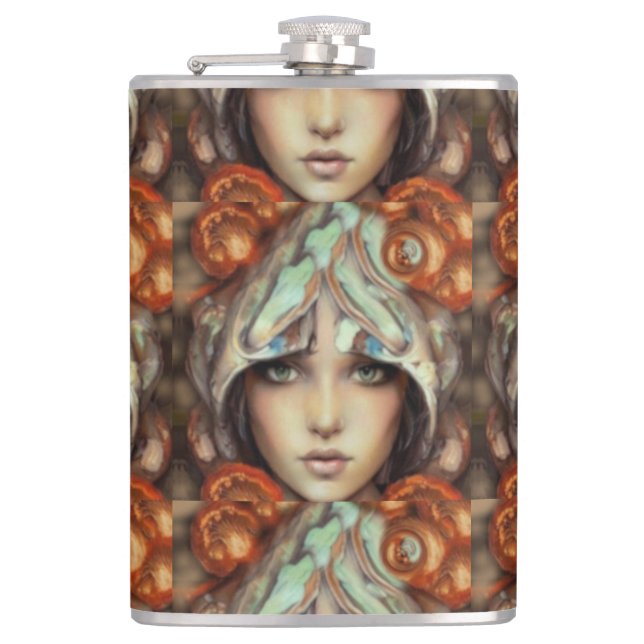 Mystisk Svampgudinne Fantasykonst Hip Flask Fickplunta (Framsidan)