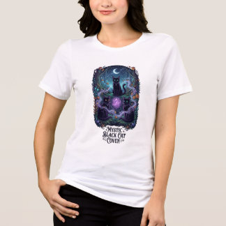 Mystisk svart katt-coven ockult Halloween kuslig T Shirt