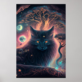 Mystisk svart katt-plakat | Häxkonst 1 Poster