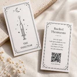 Mystisk svart minimal injektor Celestial Tarot  Visitkort
