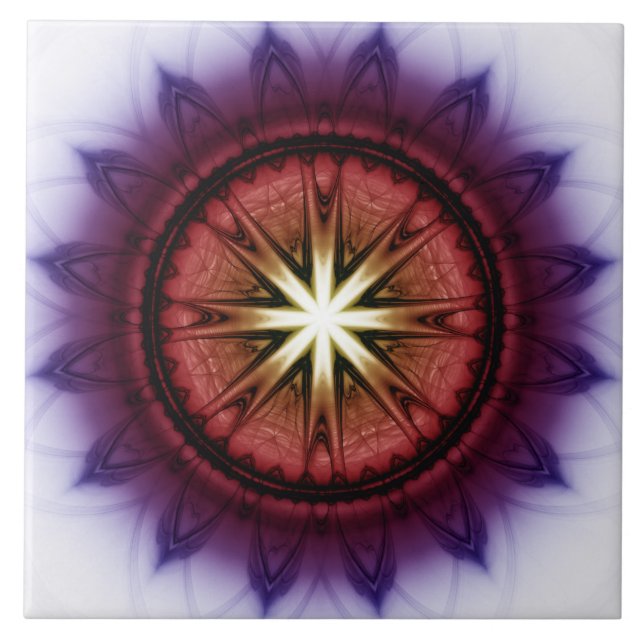 Mystisk symbolisk fraktur mönster kakelplatta (Framsidan)