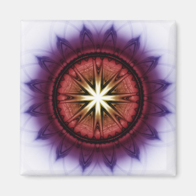 Mystisk symbolisk ornament magnet (Framsidan)
