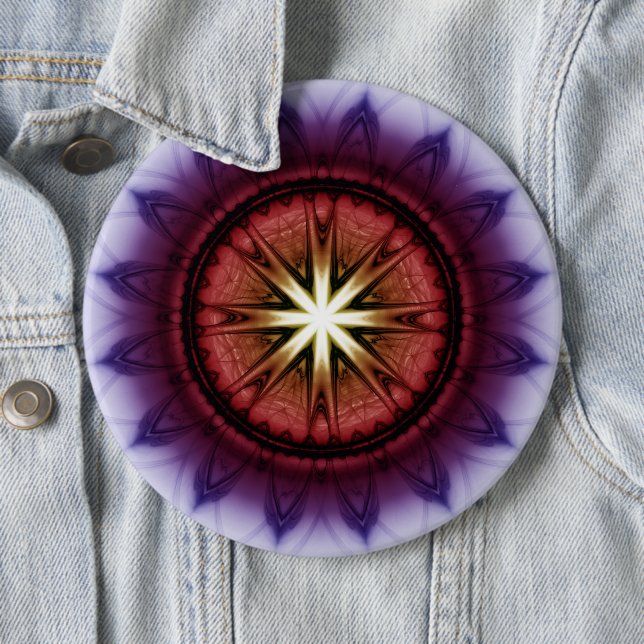 Mystisk symbolisk ryggstödsornament knapp (In Situ)