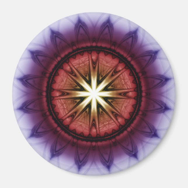 Mystisk symbolisk ryggstödsornament magnet (Framsidan)