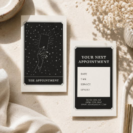 Mystisk Tarot Hand Celestial Utnämnings Påminnelse Visitkort