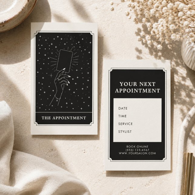 Mystisk Tarot Hand Celestial Utnämnings Påminnelse Visitkort (Skapare uppladdad)