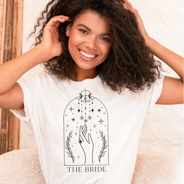 Mystisk Tarotkort Bröllopsfest för Bruden T Shirt (Skapare uppladdad)