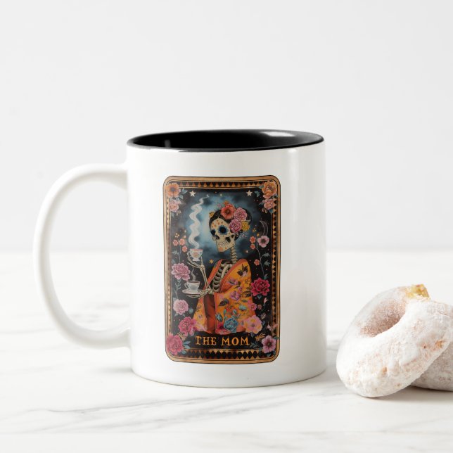 Mystisk Tarotkort Den Roliga Mamma Två-Tonad Mugg (Med munk)