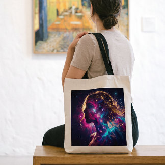 Mystisk Tarotkort Kosmisk Mån Dam Tygkasse