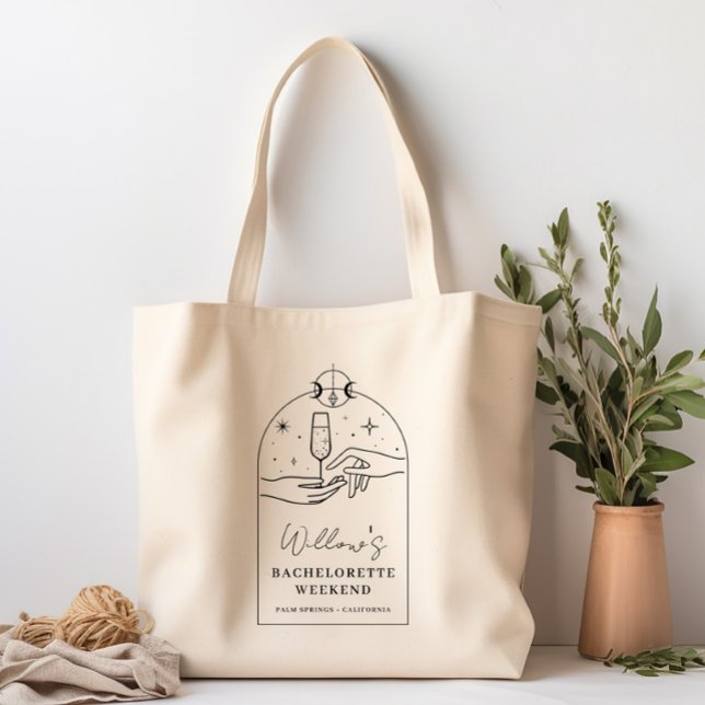 Mystisk Tarotkort Sjungbröllopsfest Tygkasse (Mystical Tarot Card Tote Bag Bachelorette Party Favors)