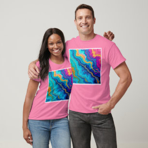 Mystisk Teal & Guld Energi T Shirt