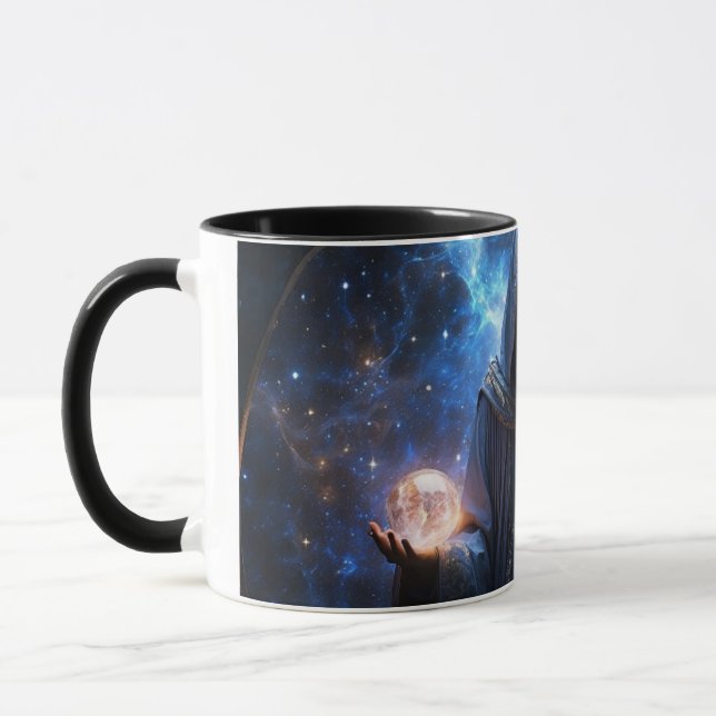 Mystisk Trollkarlsmugg - Kosmisk Mage Kaffe Mugg - (Vänster)