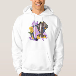 Mystisk tvättbjörnande och violetta kristaller hoodie