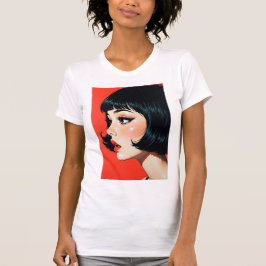 Mystisk Tystande Anime Flicka T Shirt