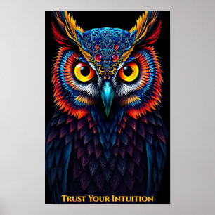 🦉 Mystisk Uggleanda - Helig Visdom & Skydd Poster