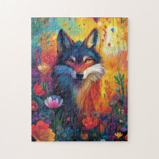 Mystisk varg i ett drömliknande landskap pussel