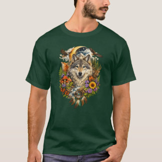 Mystisk Varg Skogs Fantasi | Genomskinlig PNG Wil T Shirt