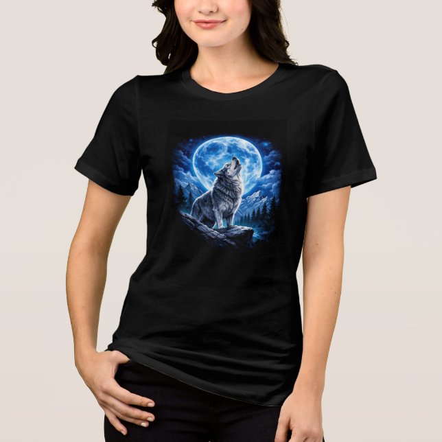 Mystisk varg ylar t shirt (Framsida)