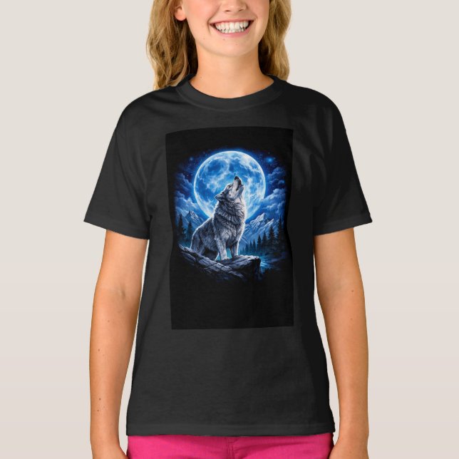 Mystisk varg ylar t shirt (Framsida)